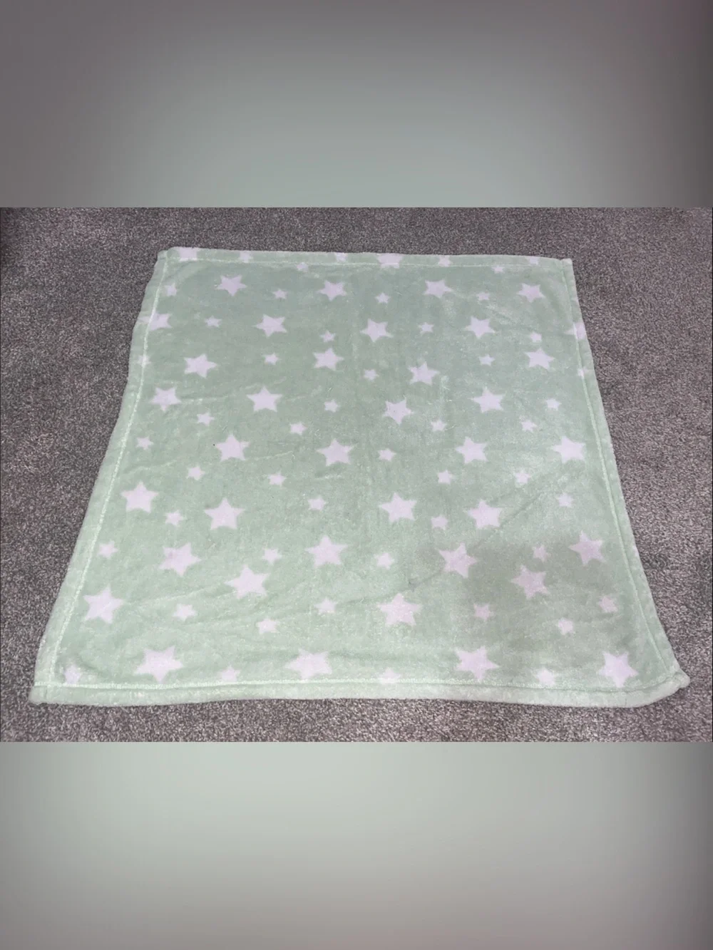 Kids Star Print Mint Green Baby Blanket - Baby Gear